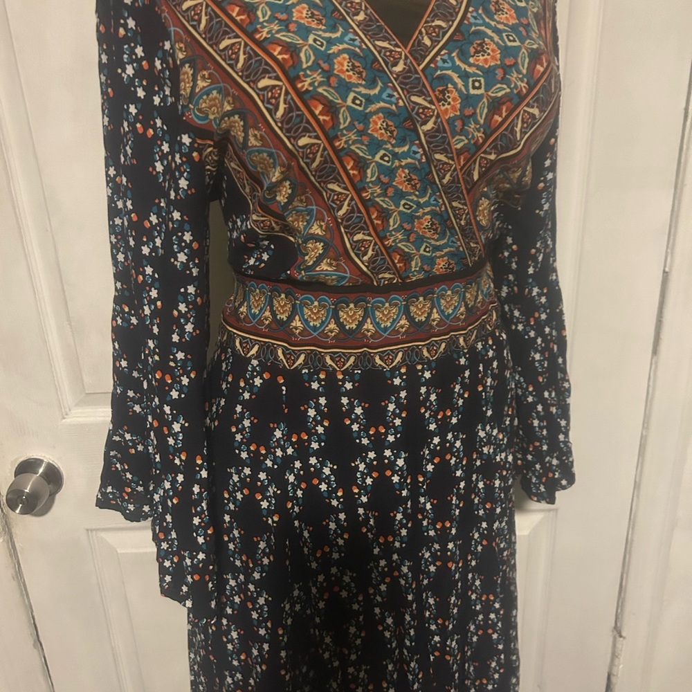 Bohemian Floral Long Sleeve Dress